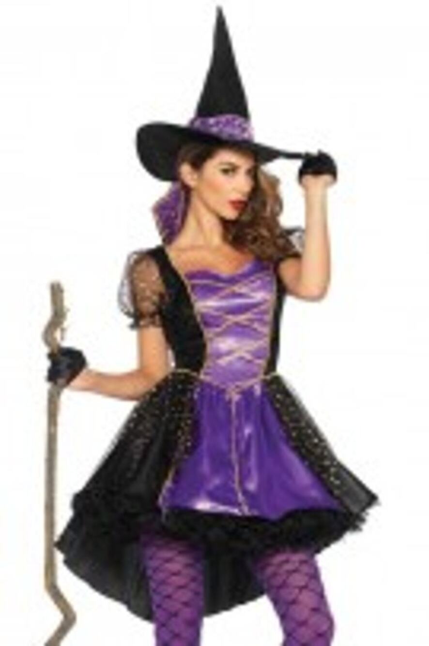 SEXY CRAFTY VIXEN WITCH COSTUME BY LEG AVENUE WITH EXTRA TOILE CRINOLINE 1169